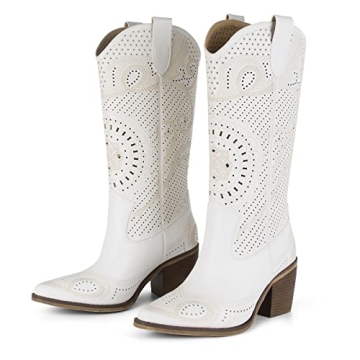 Stylish White Cowgirl Boots for Women - Elegant & Comfortable Western Wear