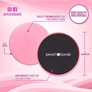 Peach Bands Core Sliders for Effective Workouts Anywhere