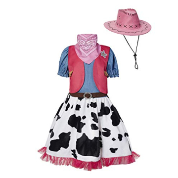 LMYOVE Cowgirl Halloween Costume (Medium, Pink)