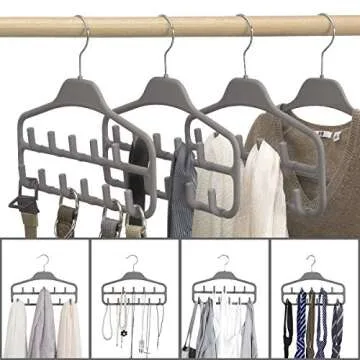 ELONG HOME Belt Hanger Rack Holder for Closet, Sturdy Belt Organizer with 360 Degree Swivel, 11 Larg...