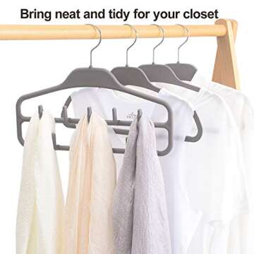 ELONG HOME Belt Hanger Rack Holder for Closet, Sturdy Belt Organizer with 360 Degree Swivel, 11 Large Sturdy Belt Hooks, Non Slip Rubberized Belt Storage, Grey