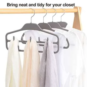 ELONG HOME Belt Hanger Rack Holder for Closet, Sturdy Belt Organizer with 360 Degree Swivel, 11 Large Sturdy Belt Hooks, Non Slip Rubberized Belt Storage, Grey