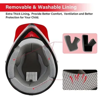 TCMT Dot Youth Motocross Helmet with Goggles & Gloves