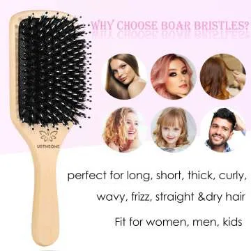 KidsBest Boar Bristle Hair Brush for All Hair Types
