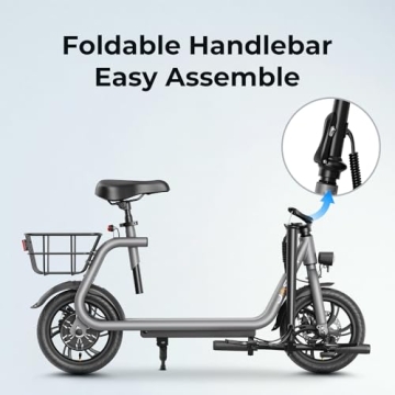 Jasion Electric Scooter for Adults Up to 20MPH, 20 Miles Range