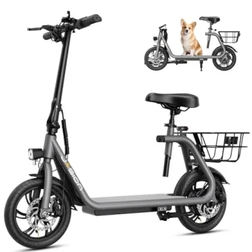 Jasion Electric Scooter for Adults Up to 20MPH, 20 Miles Range