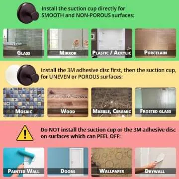 HOME SO Suction Cup Hooks for Shower, Bathroom, Kitchen, Glass Door, Mirror, Tile – Loofah, Towel, Coat, Bath Robe Hook Holder for Hanging up to 15 lbs – Waterproof & Rustproof, Dark Bronze (4-Pack)