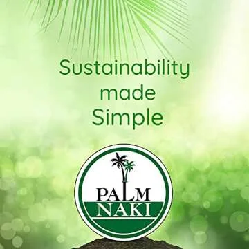 PALM NAKI Square Palm Leaf Plates (40 Count) - Disposable Dinnerware, Compostable and Biodegradable Bamboo-like Plates (6" Plates)