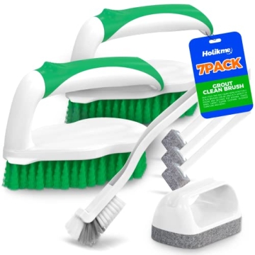 Holikme 7 Pack Deep Cleaning Brush Set - Versatile Scrub Pads & Brushes
