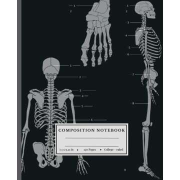 Composition Notebook College Ruled: Vintage Human Anatomy Medical Illustration: Med School Student G...