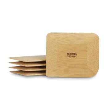 Bambu Pack of 5 - 2.75 Inch Bamboo Pot Scrapers, Biodegradable Eco-friendly Products, Cleans Kitchen...