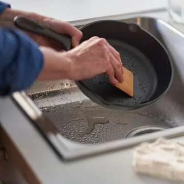 Bambu Pack of 5 - 2.75 Inch Bamboo Pot Scrapers, Biodegradable Eco-friendly Products, Cleans Kitchen Pans, Removes Food Effectively, Compostable