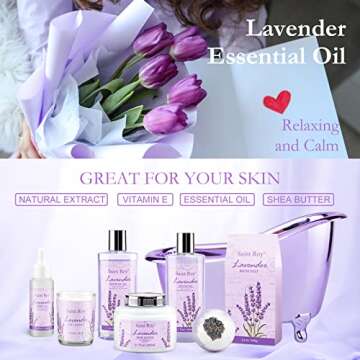 Luxurious Lavender Spa Gift Basket for Women - Perfect Self-Care & Relaxation