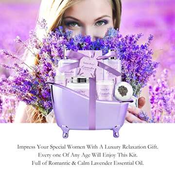 Lavender Spa Gift Baskets for Women - Perfect Self-Care Gift