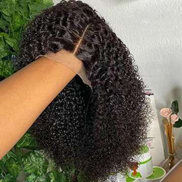 PRIMELACE 13x4 Kinky Curly Human Hair Wig 22 inch Kinkycurly Frontal Wig Human Hair Pre Plucked 180 Density Curly Human Hair Wig for Black Women