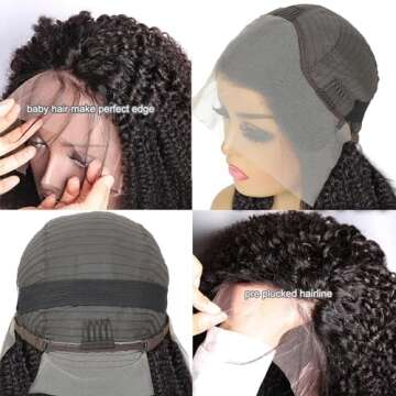 PRIMELACE 13x4 Kinky Curly Human Hair Wig 22 inch Kinkycurly Frontal Wig Human Hair Pre Plucked 180 Density Curly Human Hair Wig for Black Women