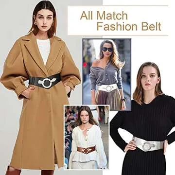 Stylish WHIPPY Women Wide Elastic Waist Belt for Any Occasion
