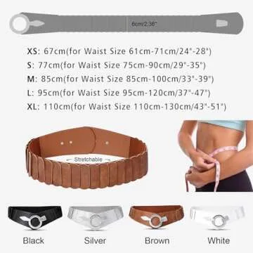 Stylish WHIPPY Women Wide Elastic Waist Belt for Any Occasion