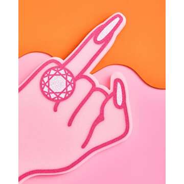xo, Fetti Bachelorette Party Gift Decoration XL Engaged Foam Ring Finger | Bride To Be, Bridesmaid Favors, Bridal Shower, Engagement Party