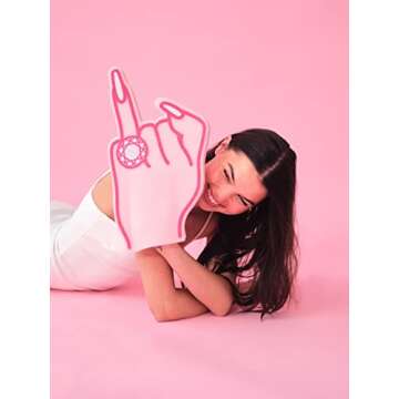 xo, Fetti Bachelorette Party Gift Decoration XL Engaged Foam Ring Finger | Bride To Be, Bridesmaid Favors, Bridal Shower, Engagement Party