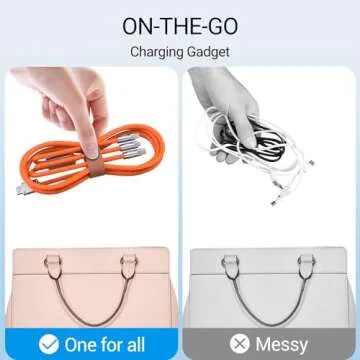 BROWEY Multi Charging Cable, 3 in 1 Charger Cord, 60W USB-C Fast Charge, 4ft Multiple USB Cable Universal Charging Cord with iOS/Type-C/Micro USB, for Phones, iPad, MacBook