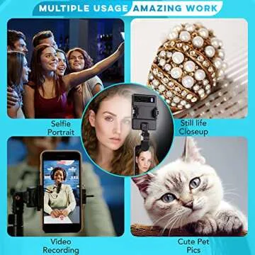 Louva Portable LED Selfie Light - Adjustable Brightness & Color Modes