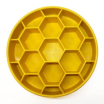 SodaPup Honeycomb Enrichment Bowl – Durable Slow Feeder Bowl Made in USA from Non-Toxic, Pet-Safe,...