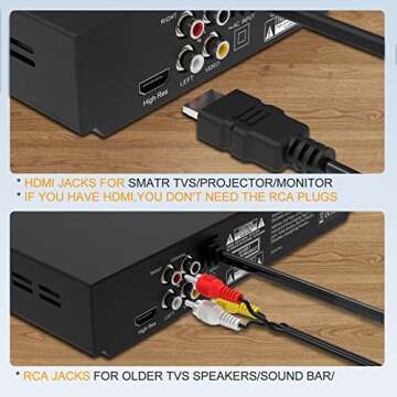 Versatile All-Region 1080P Upscaling DVD Player for Smart TVs