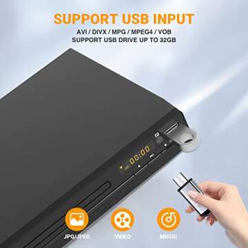 GOKUID 1080P Upscaling Region Free DVD Player