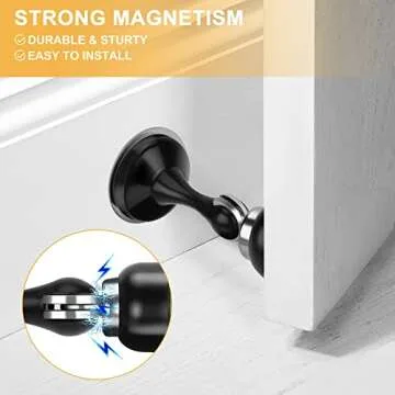 Crosize Magnetic Door Stoppers - 2 Pack of Durable Door Holders