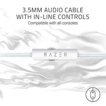 Razer Kraken Gaming Headset: Lightweight Aluminum Frame, Retractable Noise Isolating Microphone, for PC, PS4, PS5, Switch, Xbox One, Xbox Series X & S, Mobile, 3.5 mm Audio Jack - Mercury White