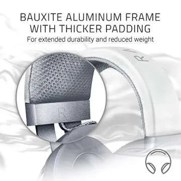 Razer Kraken Gaming Headset: Lightweight Aluminum Frame, Retractable Noise Isolating Microphone, for PC, PS4, PS5, Switch, Xbox One, Xbox Series X & S, Mobile, 3.5 mm Audio Jack - Mercury White