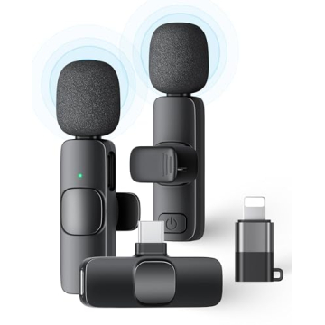 KUKIHO Wireless Lavalier Mic - 2 Pack for Smartphones