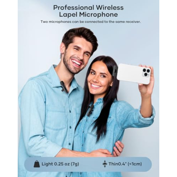 KUKIHO Wireless Lavalier Mic - 2 Pack for Smartphones