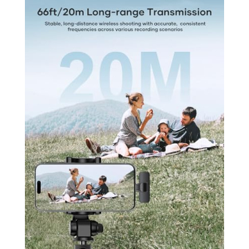 KUKIHO Wireless Lavalier Mic - 2 Pack for Smartphones