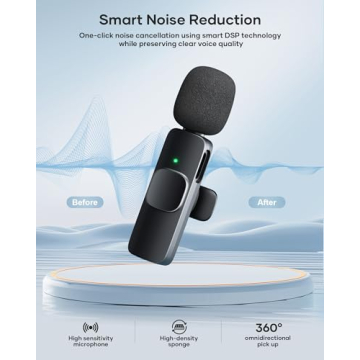 KUKIHO Wireless Lavalier Mic - 2 Pack for Smartphones