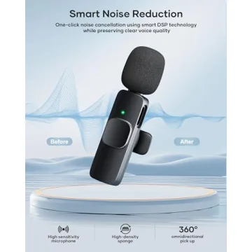 KUKIHO Wireless Lavalier Mic - 2 Pack for Smartphones