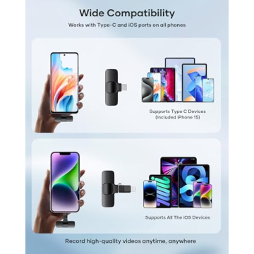 KUKIHO Wireless Lavalier Mic - 2 Pack for Smartphones