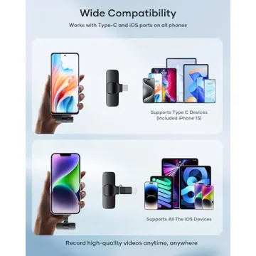 KUKIHO Wireless Lavalier Mic - 2 Pack for Smartphones