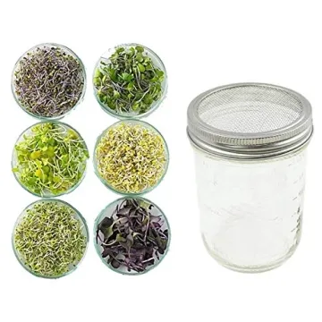 Durable Stainless Steel Sprouting Lids and Stands for Mason Jars