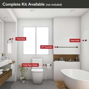 Design House 539239 Millbridge Classic Towel Ring for Bathroom Oil Rubbed Bronze