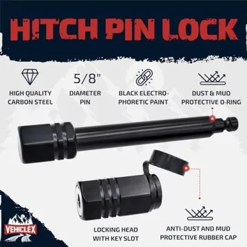 Locking Hitch Pin for 2" Receiver | Vehiclex Heavy Duty