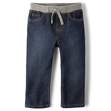 The Children's Place Baby Boys Pull On Straight Infant and Toddler Jeans, Liberty Blue