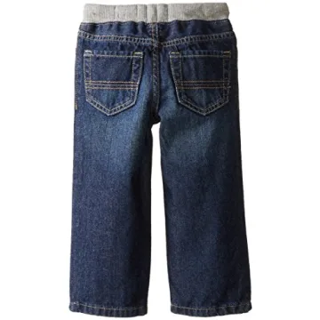 Comfortable Baby Boys Pull On Straight Jeans for Toddlers