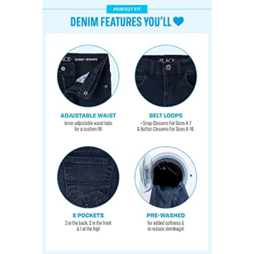 Comfortable Baby Boys Pull On Straight Jeans for Toddlers