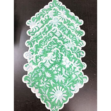 Ridhi Mint Green Cocktail Cotton Napkins Set of 6