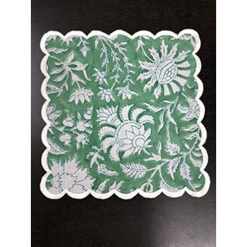 Ridhi Mint Green Cocktail Cotton Napkins Set of 6