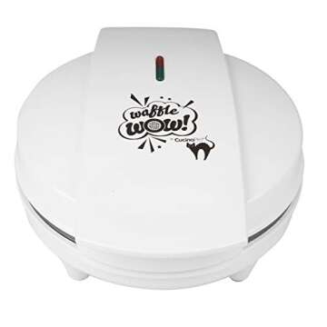 Halloween Mini Waffle Maker - 7 Different Spooky Designs, Make Breakfast Fun with Electric Nonstick Waffler Iron Featuring a Pumpkin Bat Ghost Spider & More, Unique Holiday Breakfast for Kids or Gift