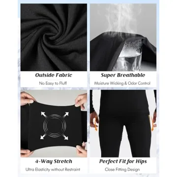 romision Thermal Underwear – Fleece Lined Long Johns Set
