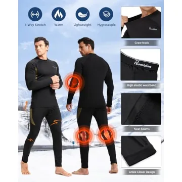 romision Thermal Underwear – Fleece Lined Long Johns Set